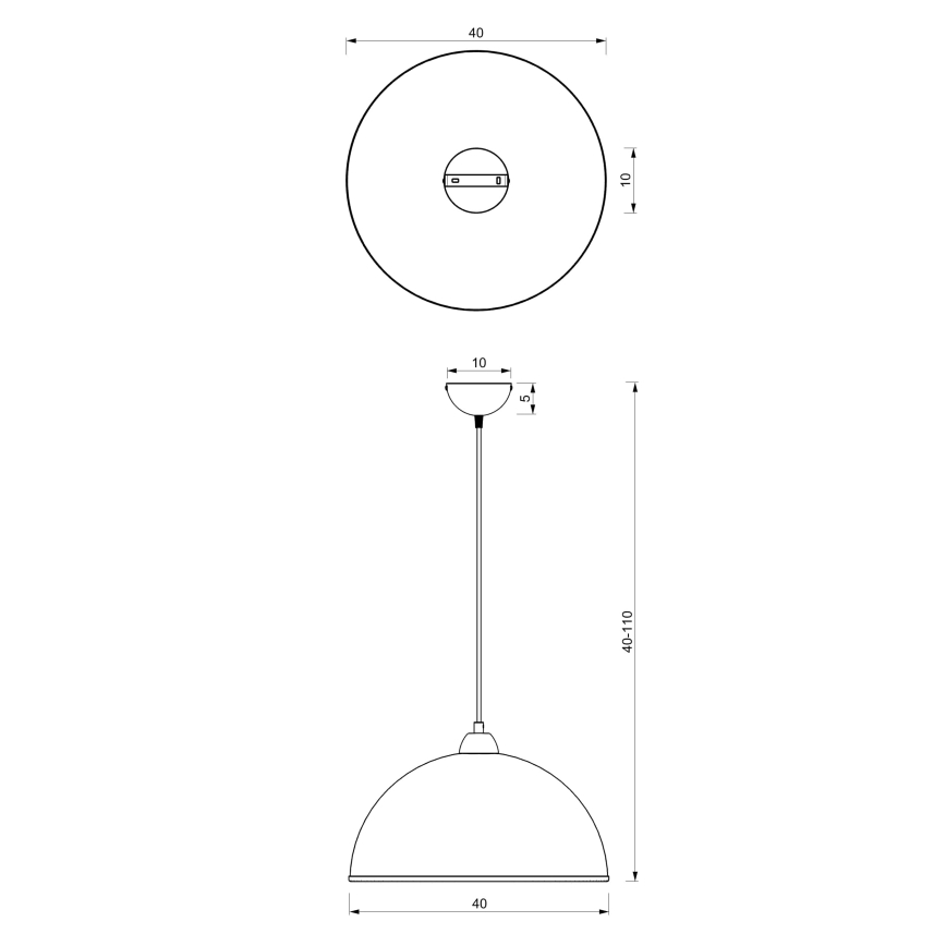 Luster na lanku KITCHEN 1xE27/15W/230V biela