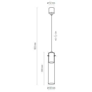 Luster na lanku LOOK GRAPHITE 1xGU10/10W/230V