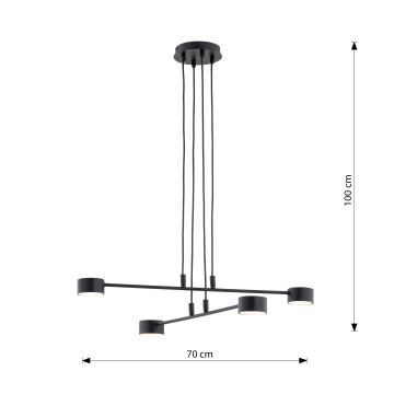 Luster na lanku MODUS 4xGX53/12W/230V čierna