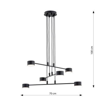 Luster na lanku MODUS 6xGX53/12W/230V čierna