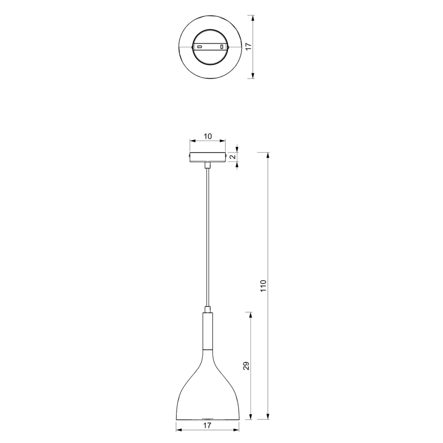 Luster na lanku NOAK 1xE27/60W/230V biela/lesklý chróm