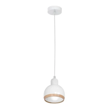 Luster na lanku OVAL 1xE27/60W/230V biela