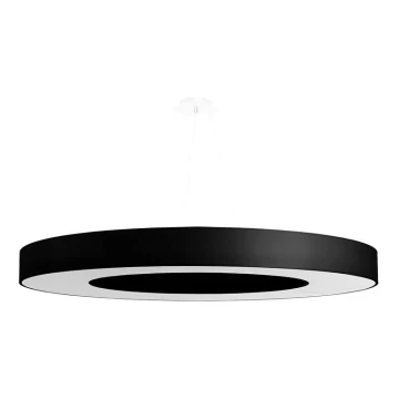 Luster na lanku SATURNO SLIM 8xE27/60W/230V pr. 90 cm čierna