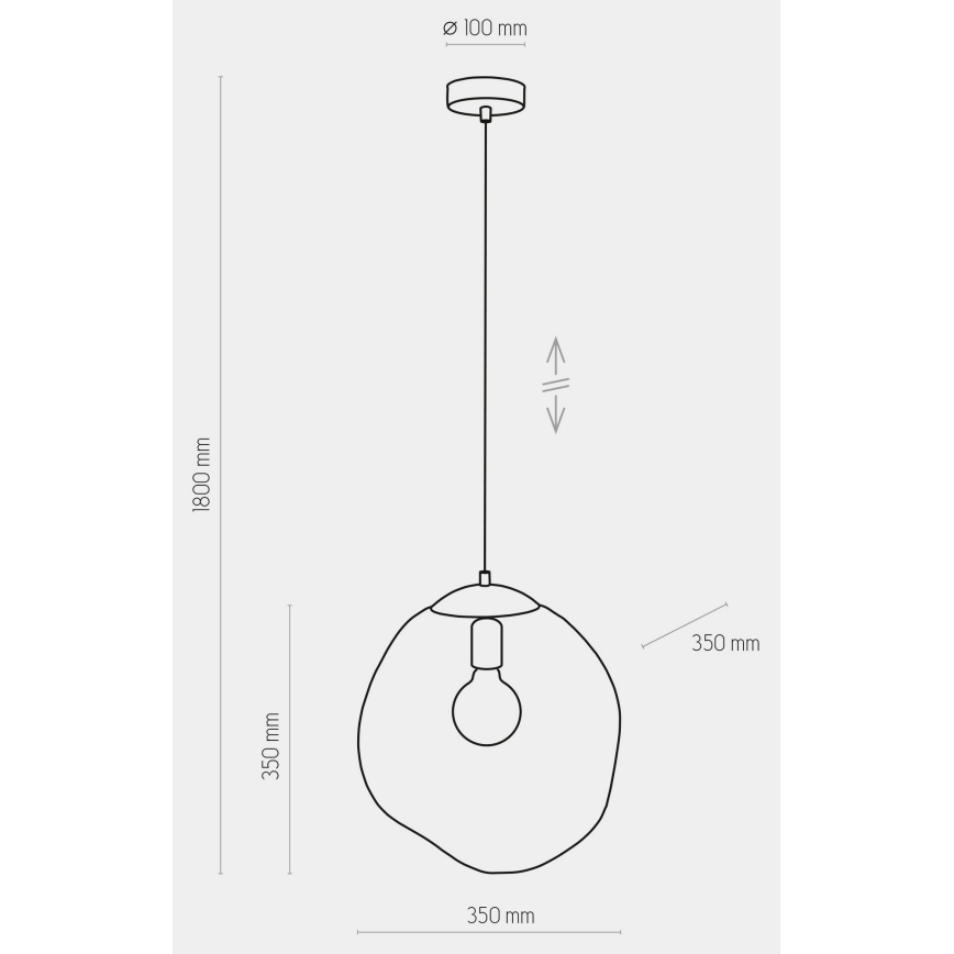 Luster na lanku SOL 1xE27/60W/230V