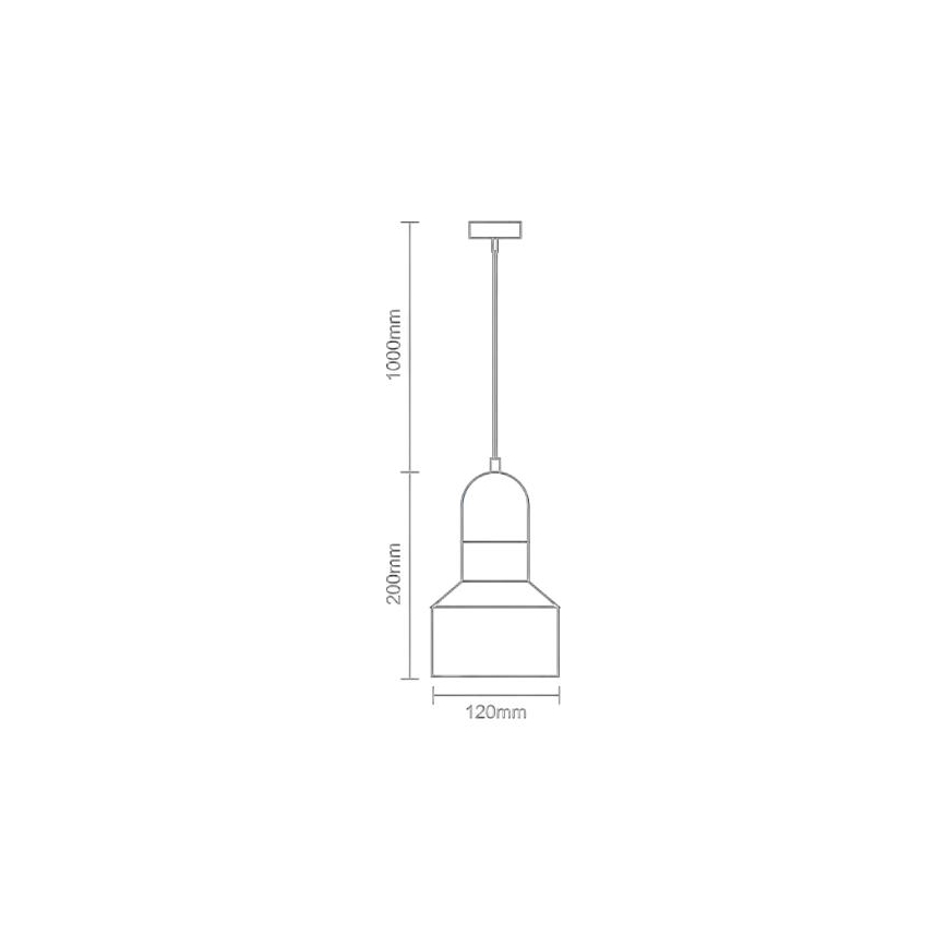 Luster na lanku TERRAZZO 1xE27/60W/230V pr. 12 cm červená