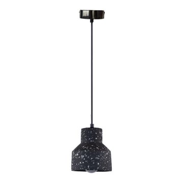 Luster na lanku TERRAZZO 1xE27/60W/230V pr. 12 cm čierna