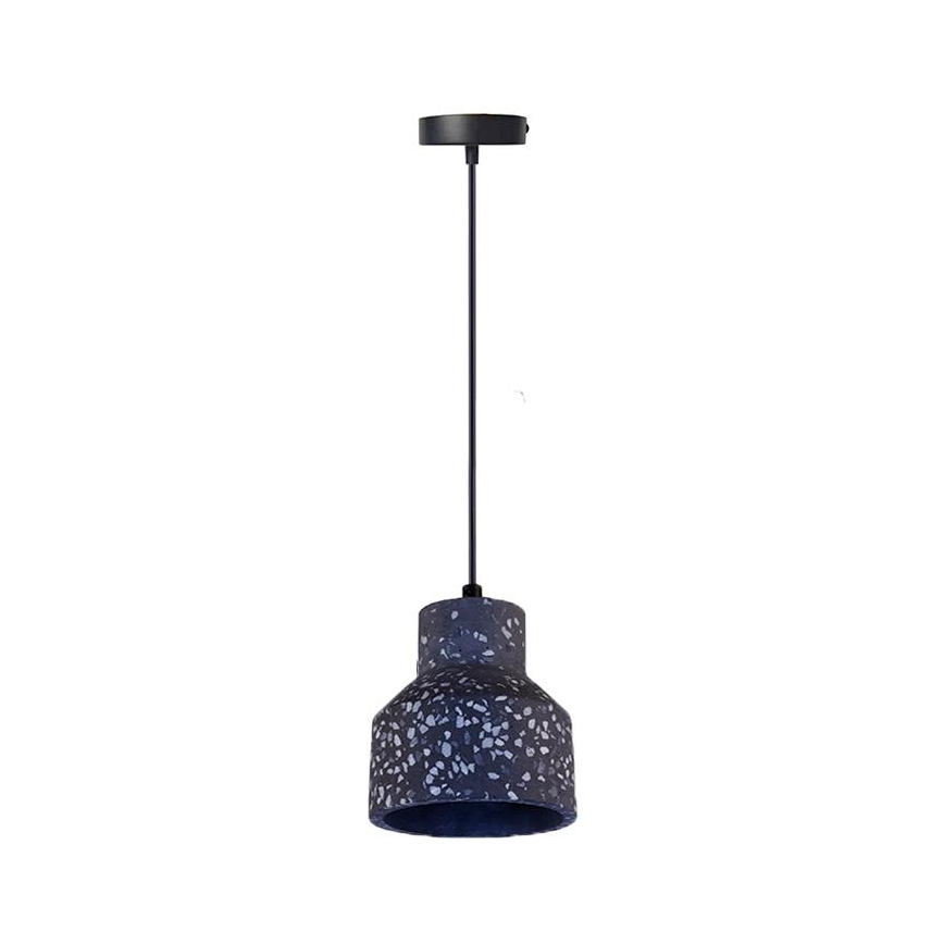 Luster na lanku TERRAZZO 1xE27/60W/230V pr. 12 cm čierna