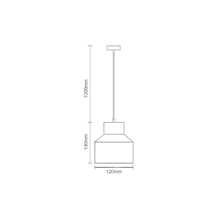 Luster na lanku TERRAZZO 1xE27/60W/230V pr. 12 cm čierna