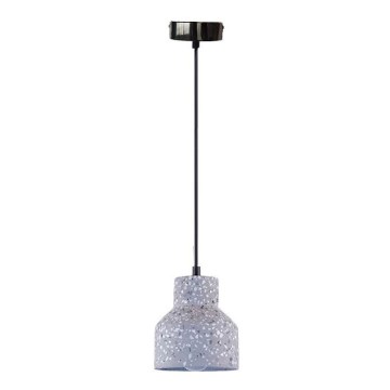 Luster na lanku TERRAZZO 1xE27/60W/230V pr. 12 cm šedá