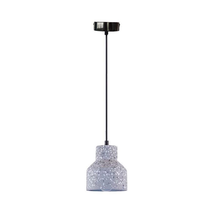 Luster na lanku TERRAZZO 1xE27/60W/230V pr. 12 cm šedá