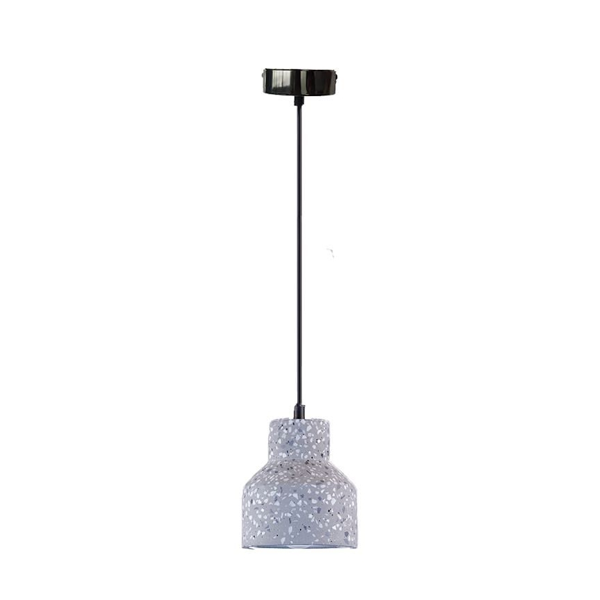 Luster na lanku TERRAZZO 1xE27/60W/230V pr. 12 cm šedá