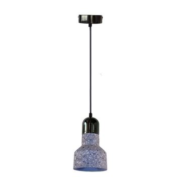 Luster na lanku TERRAZZO 1xE27/60W/230V pr. 12 cm šedá