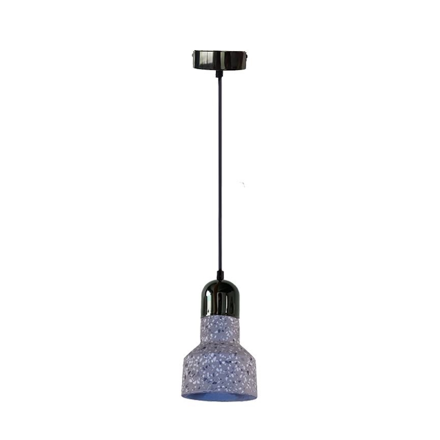 Luster na lanku TERRAZZO 1xE27/60W/230V pr. 12 cm šedá