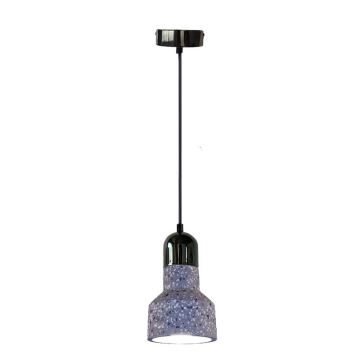 Luster na lanku TERRAZZO 1xE27/60W/230V pr. 12 cm šedá