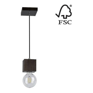 Luster na lanku TRONGO ROUND 1xE27/60W/230V buk – FSC certifikované