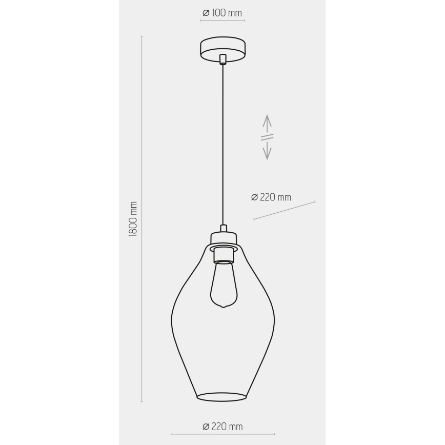 Luster na lanku TULON 1xE27/60W/230V