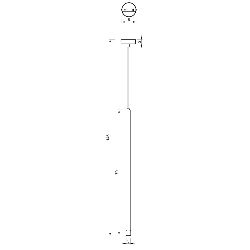 Luster na lanku YORU 1xG9/8W/230V 70 cm mosadz