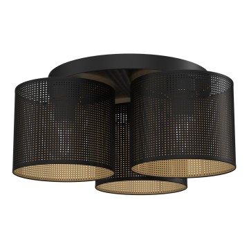 Luster prisadený LOFT SHADE 3xE27/60W/230V čierna/zlatá