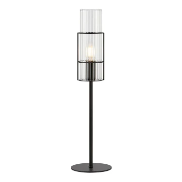 Markslöjd 108555 - Stolná lampa TUBO 1xE14/40W/230V 50 cm čierna/číra