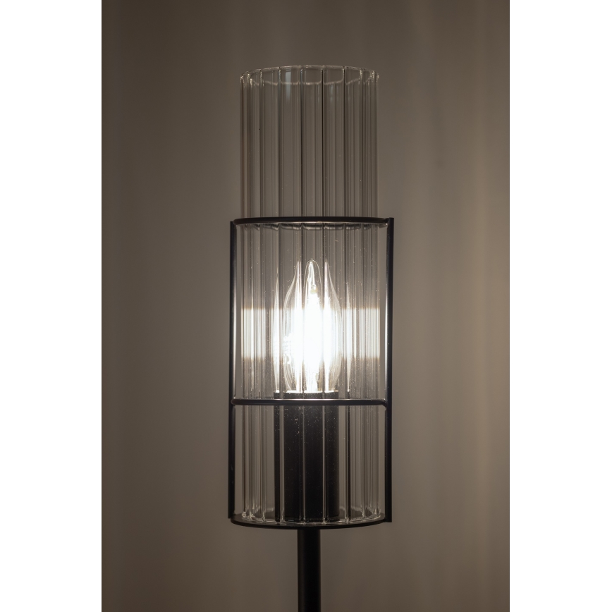 Markslöjd 108556 - Stolná lampa TUBO 1xE14/40W/230V 65 cm čierna/číra