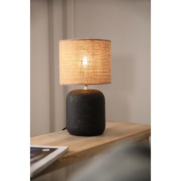 Markslöjd 108683 - Stolná lampa MONTAGNA 1xE14/40W/230V 32 cm béžová/čierna