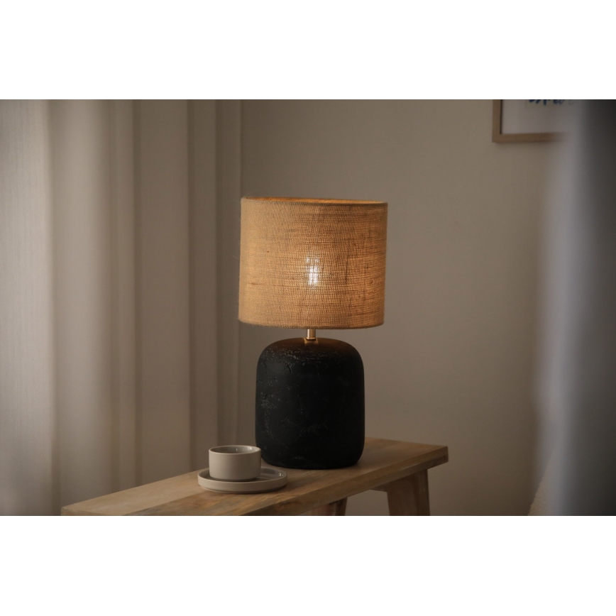 Markslöjd 108684 - Stolná lampa MONTAGNA 1xE14/40W/230V 45 cm béžová/čierna