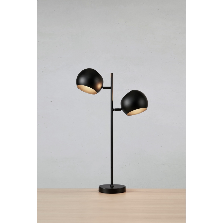 Markslöjd 108691 - Stojacia lampa EDGAR 2xE14/40W/230V čierna