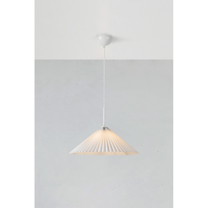 Markslöjd 108711 - Luster na lanku PLISADO 1xE27/40W/230V pr. 50 cm biela