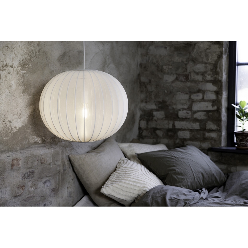 Markslöjd 108792 - Luster na lanku FORENCE 1xE27/40W/230V pr. 50 cm biela