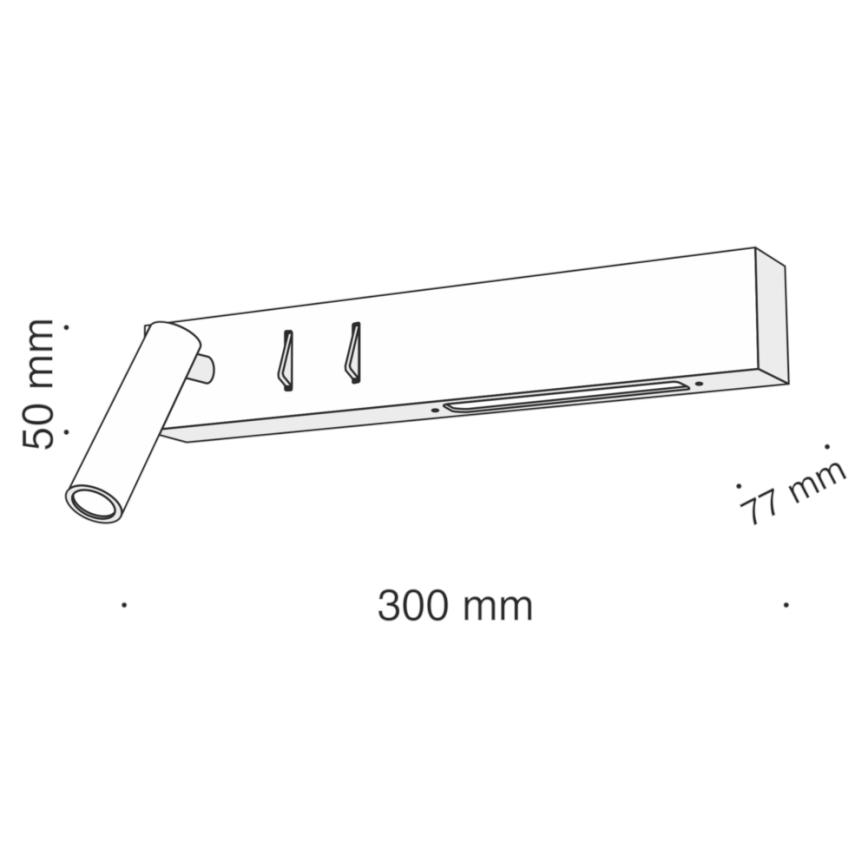 Maytoni C031WL-L8B3K - LED Nástenné svietidlo COMODO LED/8W/230V čierna