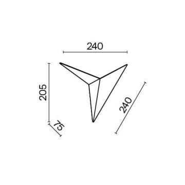 Maytoni C808WL-L3B - LED Nástenné svietidlo TRAME LED/3W/230V čierna