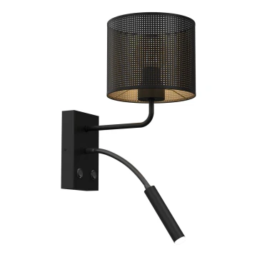 Nástenná lampa LOFT SHADE 1xE27/60W+1xG9/8W/230V čierna/zlatá