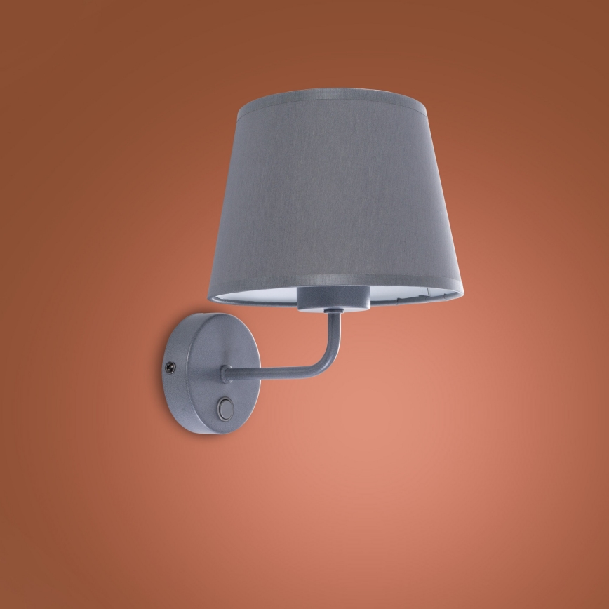 Nástenná lampa MAJA 1xE27/15W/230V šedá