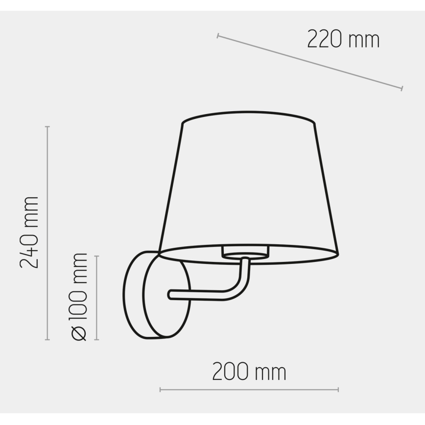 Nástenná lampa MAJA 1xE27/15W/230V šedá