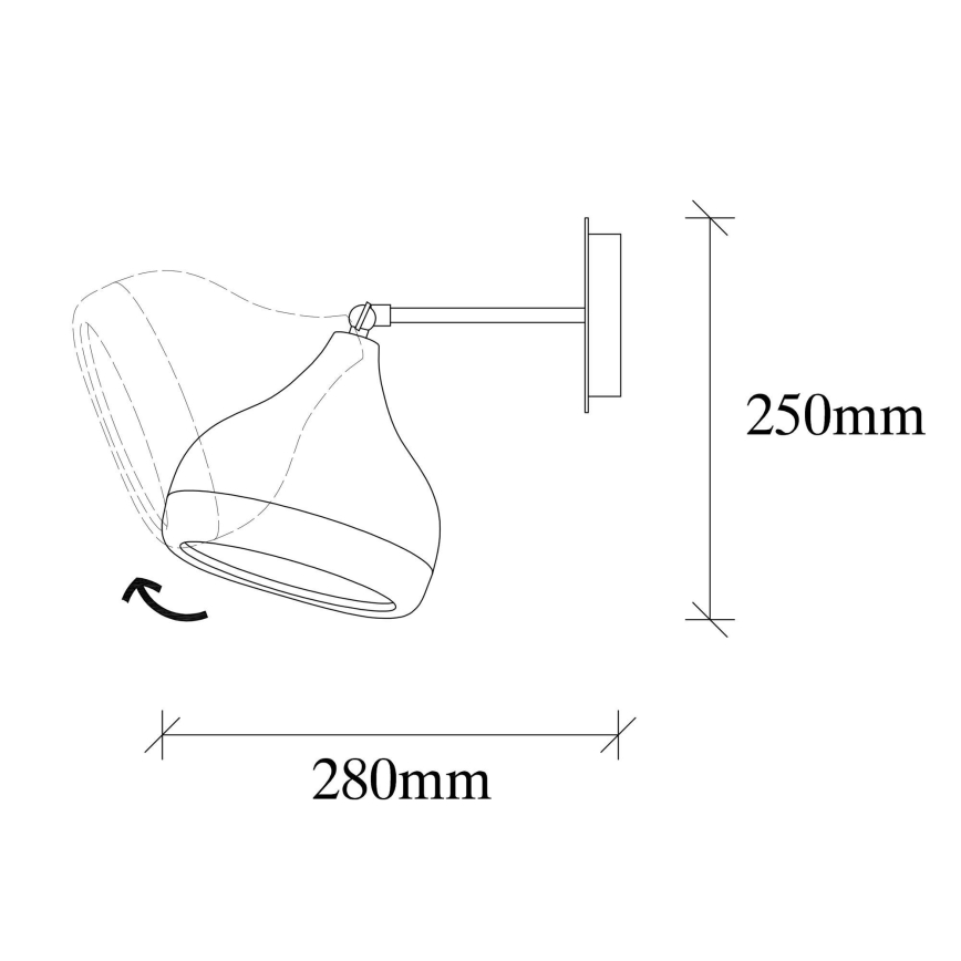 Nástenné bodové svietidlo YILDO 1xE27/40W/230V