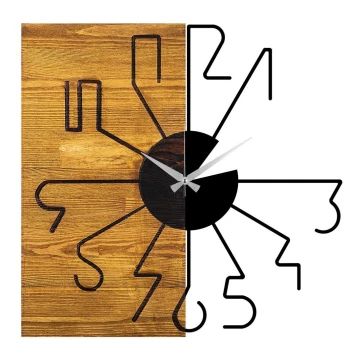 Nástenné hodiny 58 cm 1xAA drevo/kov