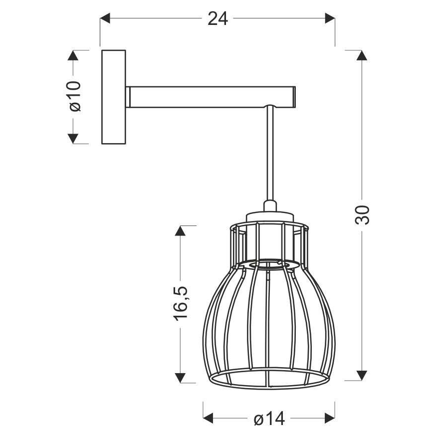 Nástenné svietidlo BERNITA 1xE27/60W/230V