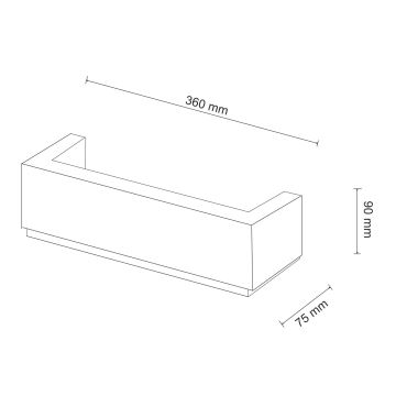 Nástenné svietidlo BRICK 2xE14/12W/230V sadra/biela