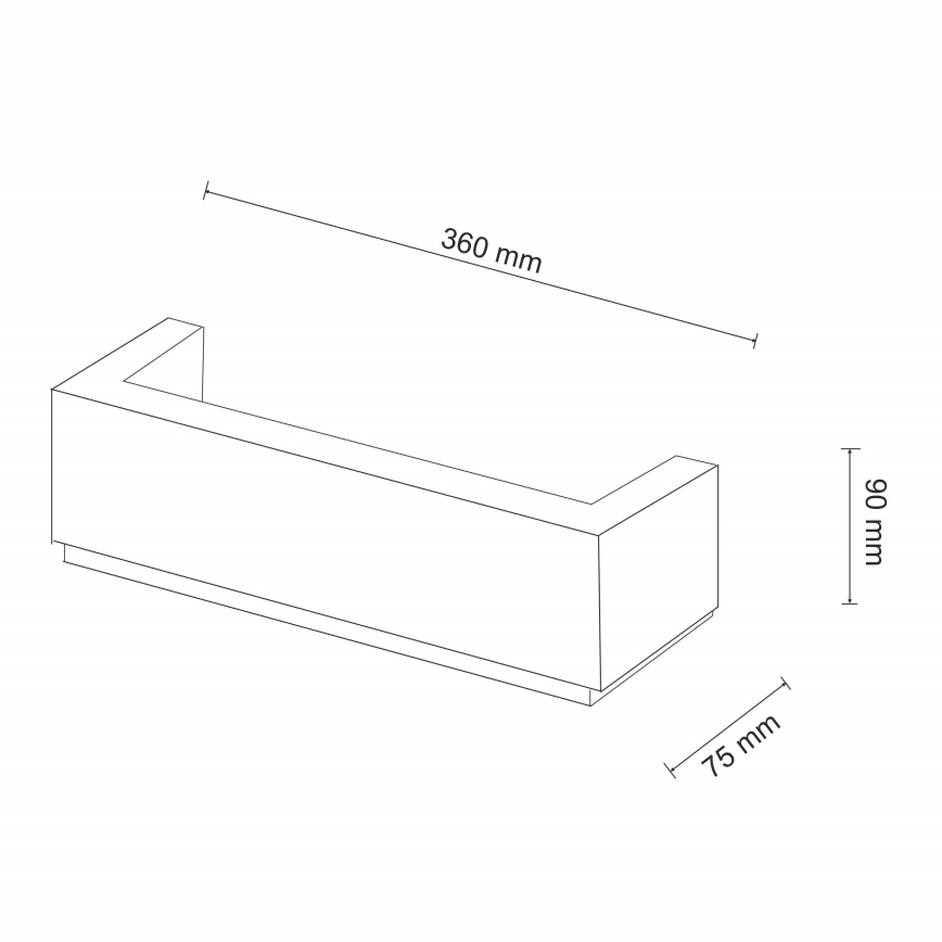 Nástenné svietidlo BRICK 2xE14/12W/230V sadra/biela