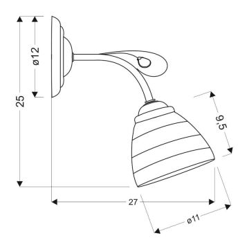 Nástenné svietidlo SIMPLI 1xE27/40W/230V