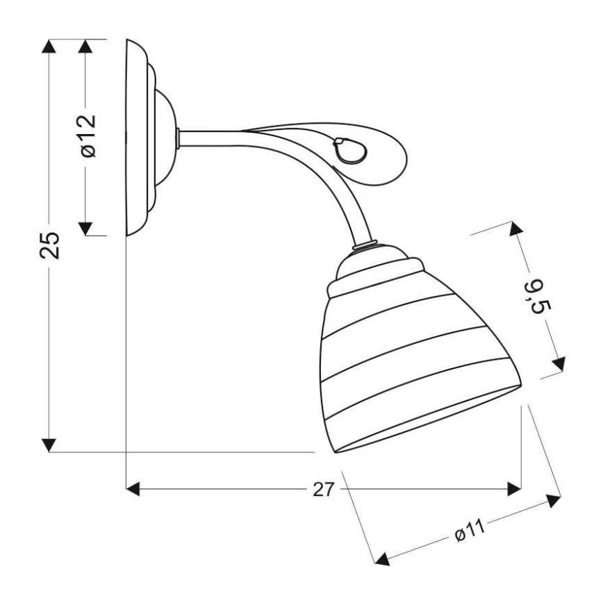 Nástenné svietidlo SIMPLI 1xE27/40W/230V