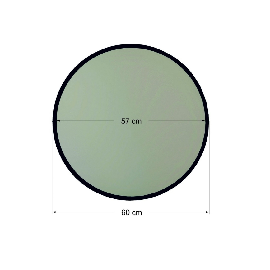 Nástenné zrkadlo YUVARLAK pr. 60 cm čierna