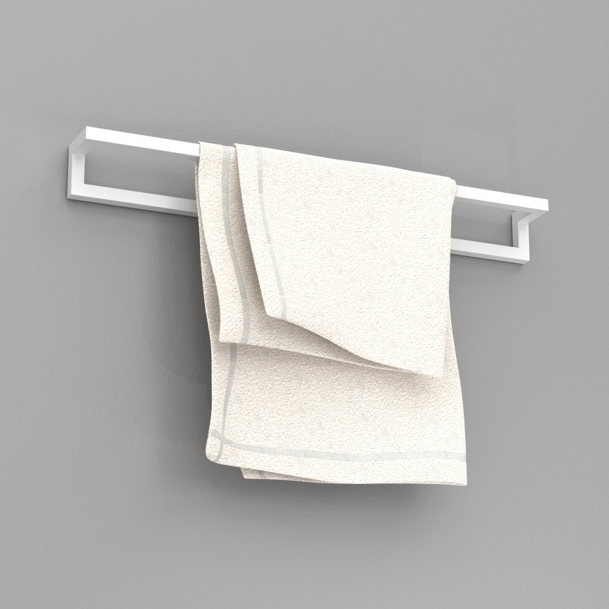 Nástenný vešiak na uteráky 7x60 cm biela