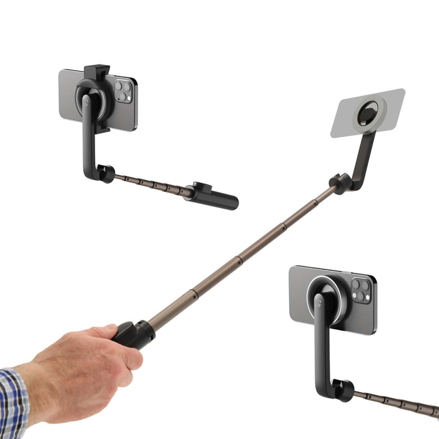 Magnetická skladacia selfie tyč 2v1 so stojanom