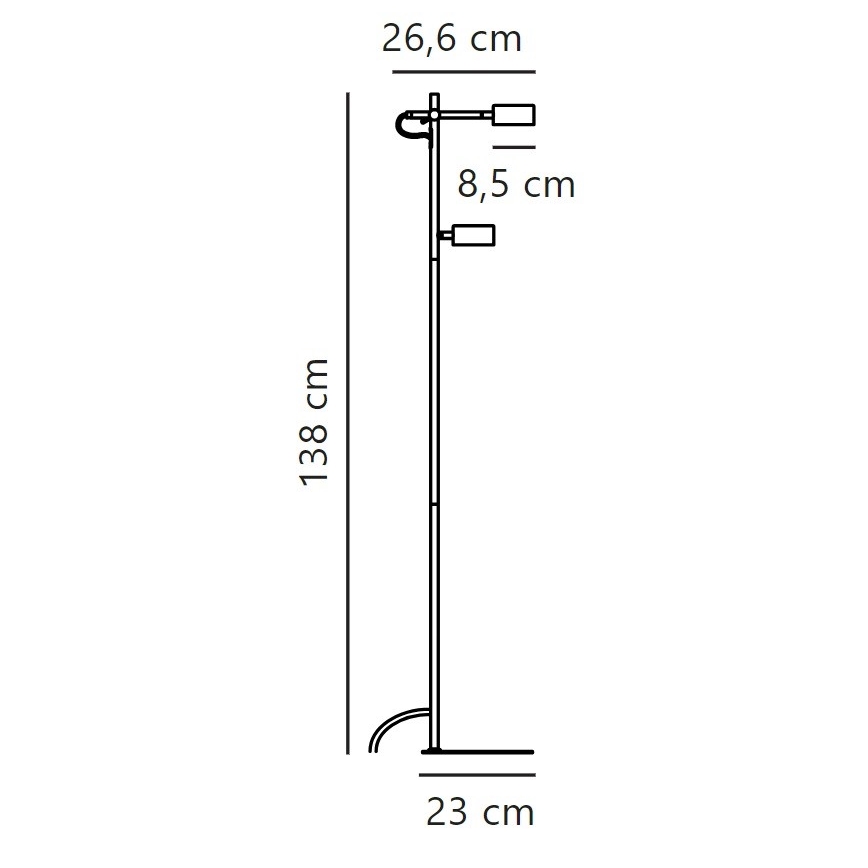 Nordlux - LED Stmievateľná stojacia lampa CLYDE 2xLED/4W/230V