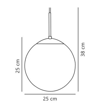 Nordlux - Luster na lanku CAFE 1xE27/25W/230V pr. 25 cm