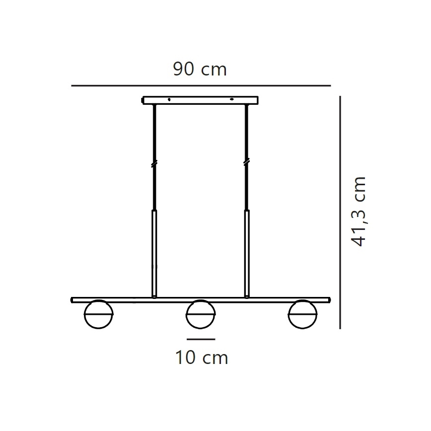 Nordlux - Luster na lanku CONTINA 3xG9/5W/230V čierna