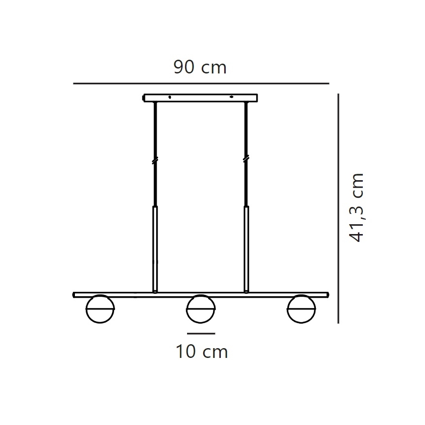 Nordlux - Luster na lanku CONTINA 3xG9/5W/230V mosadz