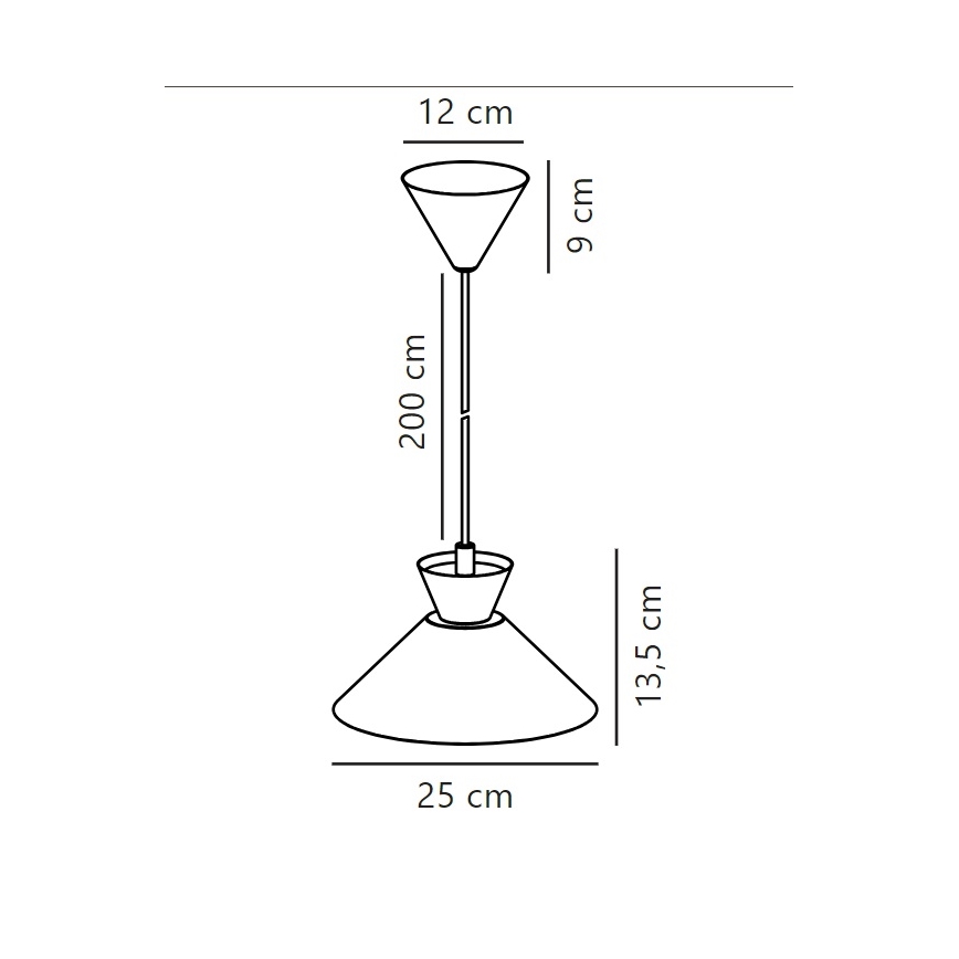 Nordlux - Luster na lanku DIAL 1xE27/40W/230V pr. 25 cm biela