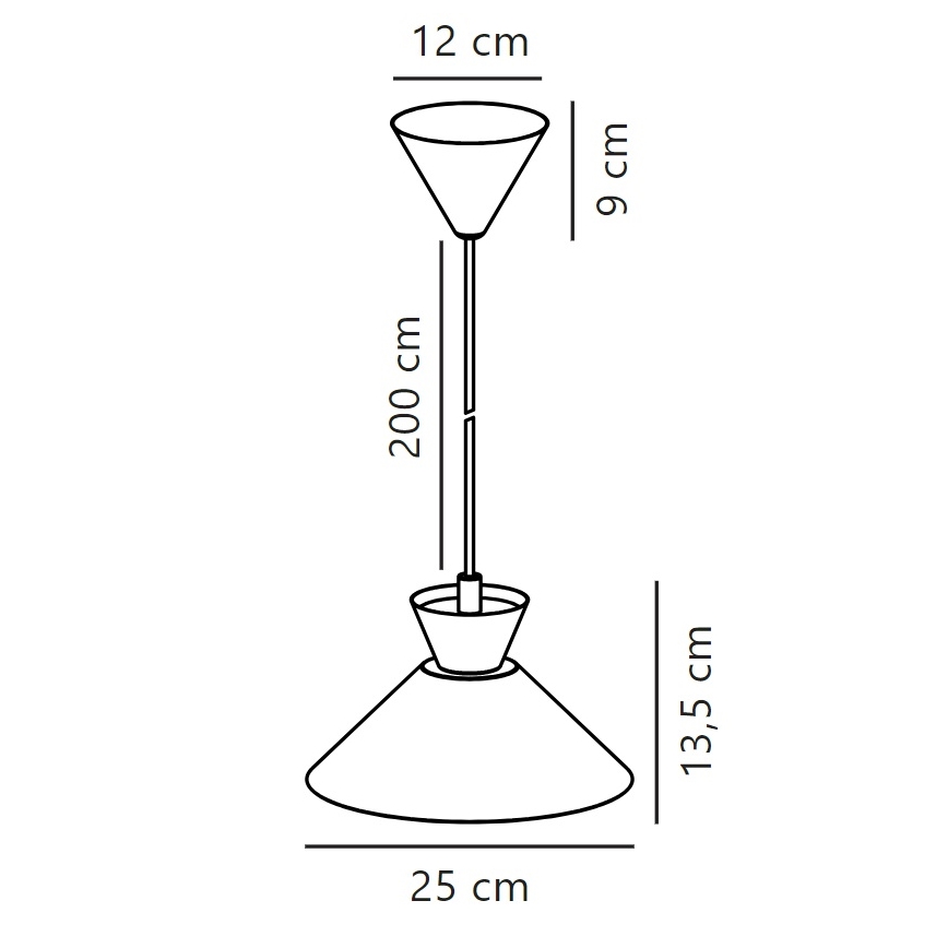 Nordlux - Luster na lanku DIAL 1xE27/40W/230V pr. 25 cm žltá